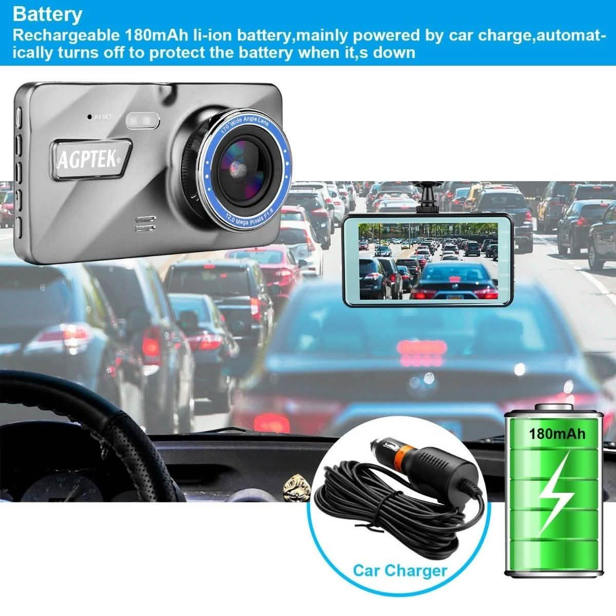 4" Vehicle 1080P Car Dashboard DVR Camera Video Recorder G-Sensor Dash Cam