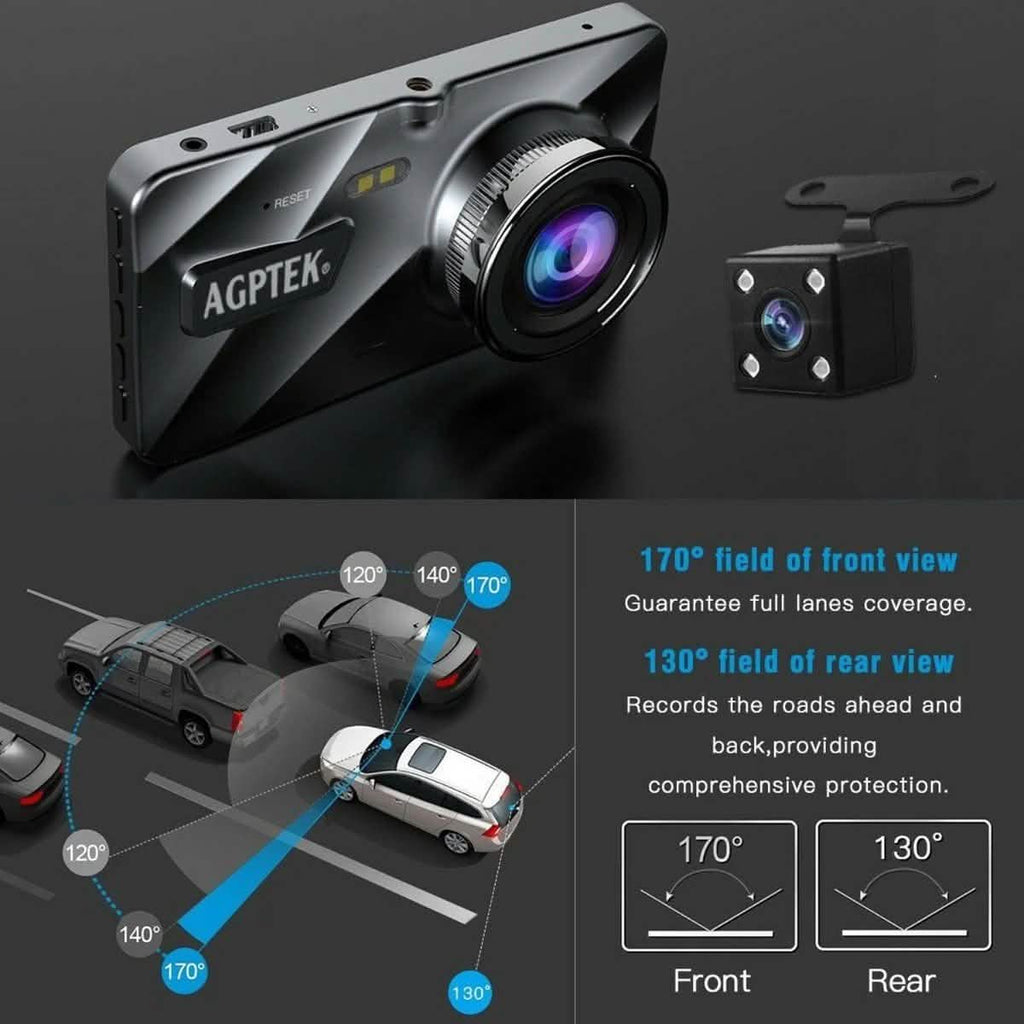 4" Vehicle 1080P Car Dashboard DVR Camera Video Recorder G-Sensor Dash Cam