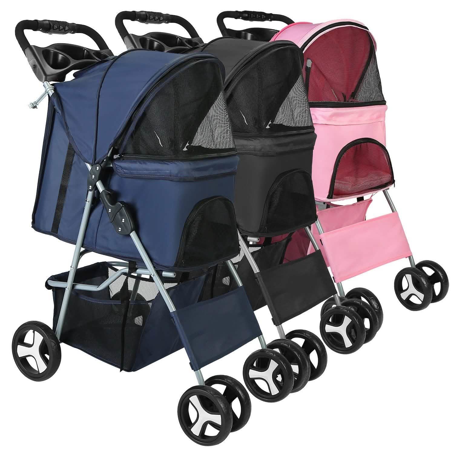 4 Wheels Pet Foldable Stroller