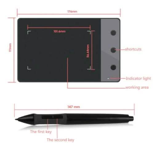 4 x 2.23" Anti-Interference USB Graphics Drawing Tablet