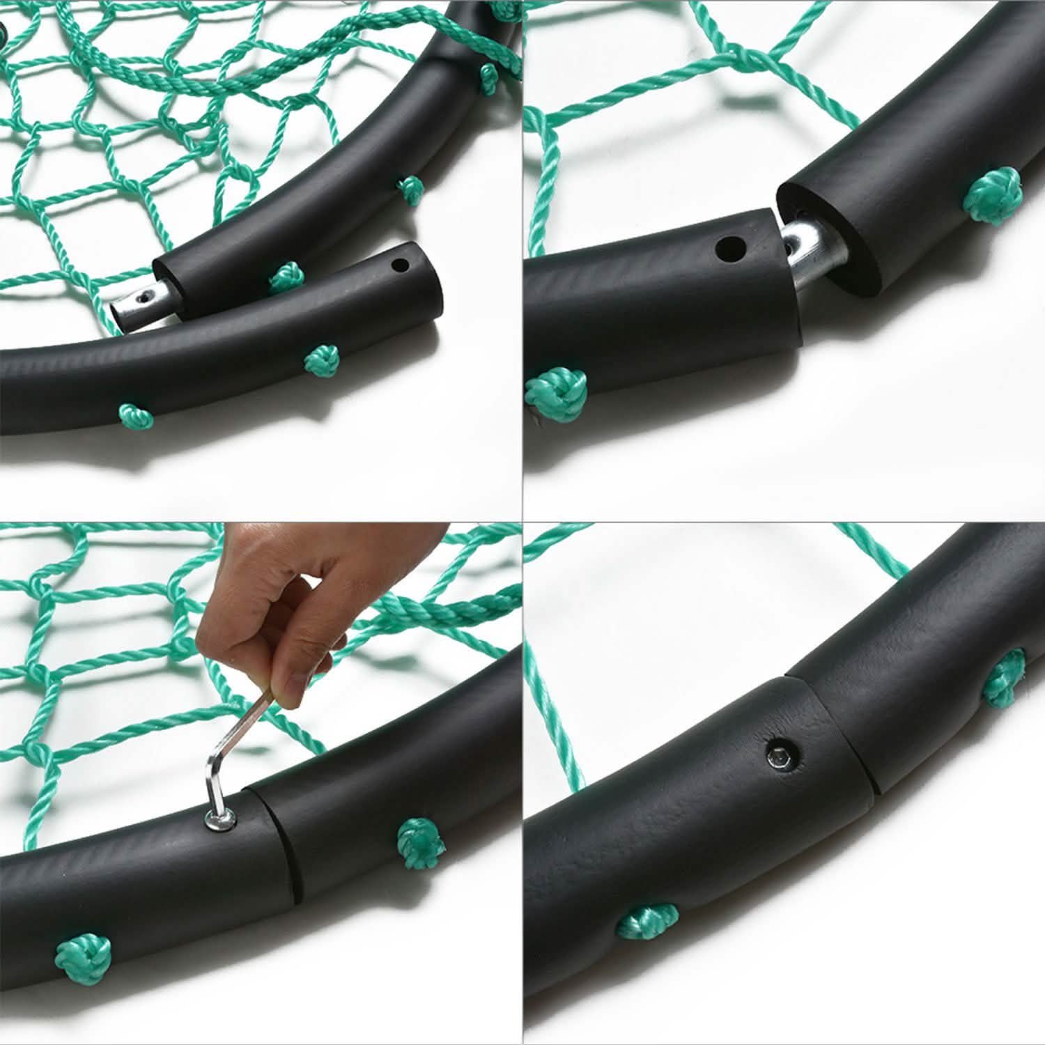 40" Disc Swings Seat Flying Saucer Tree Rope Web Net