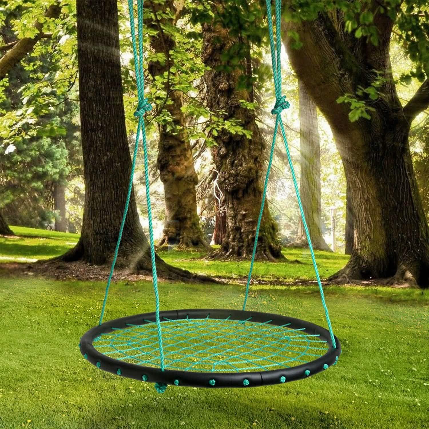 40" Disc Swings Seat Flying Saucer Tree Rope Web Net