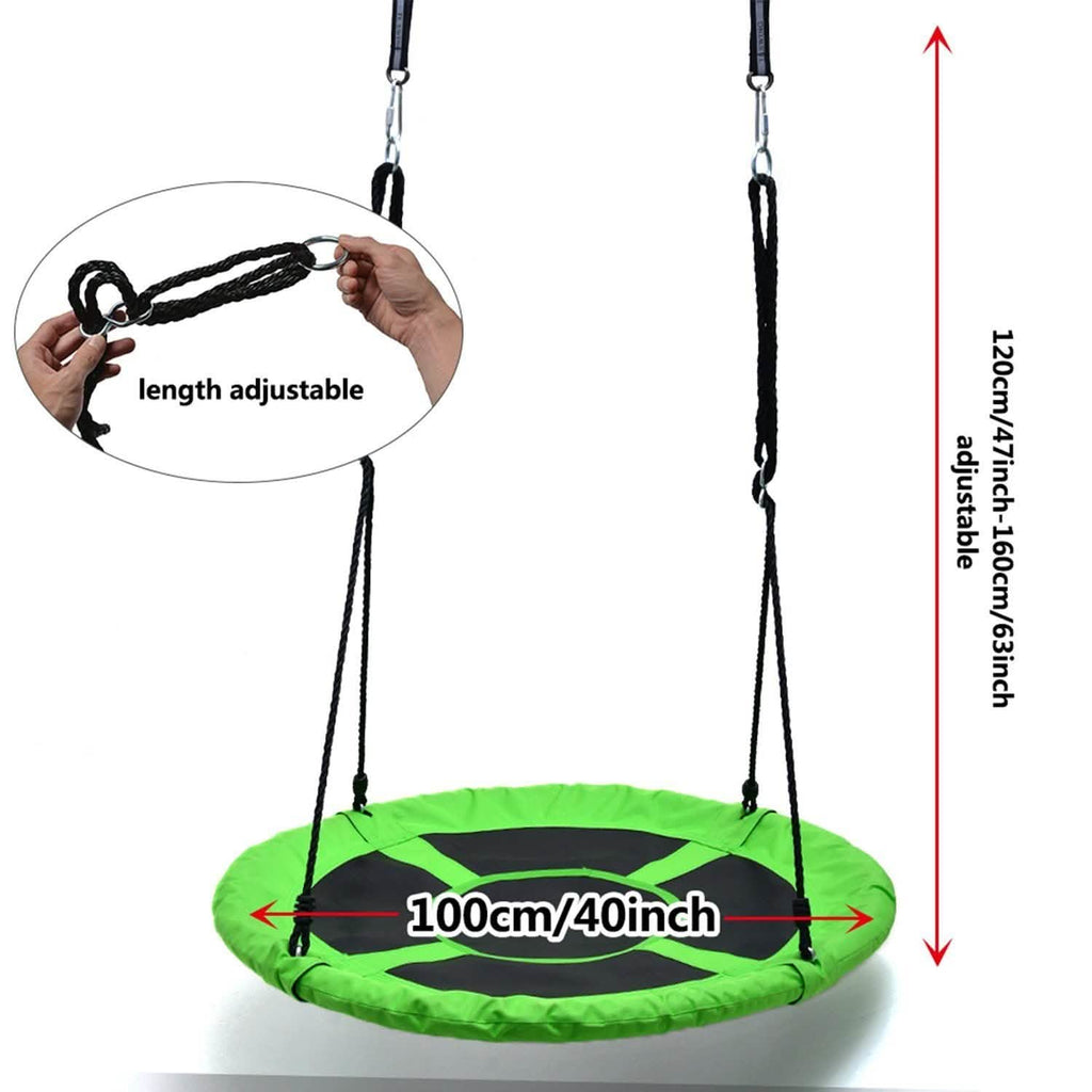 40" Flying Saucer Tree Swing Chair Kids Round Hanging Rope Seat