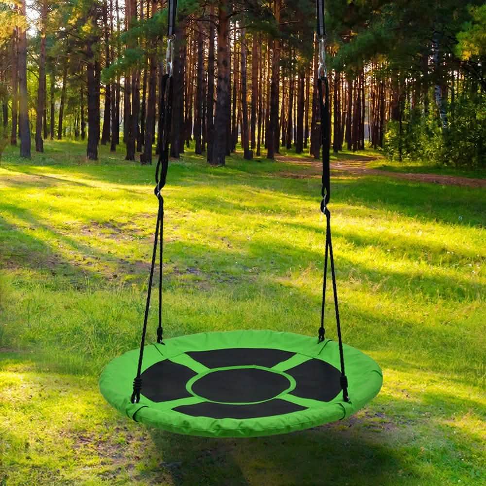 40 in Outdoor Tree Swing Hanging Rope Tire Saucer Seat Yard Mat