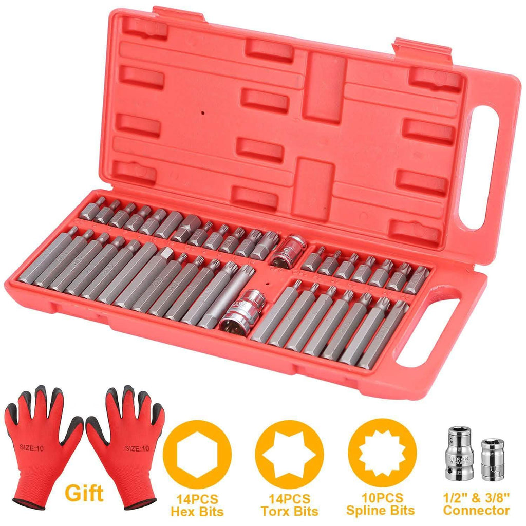 40-Pieces: Socket Bit Set Hex Torx Spine