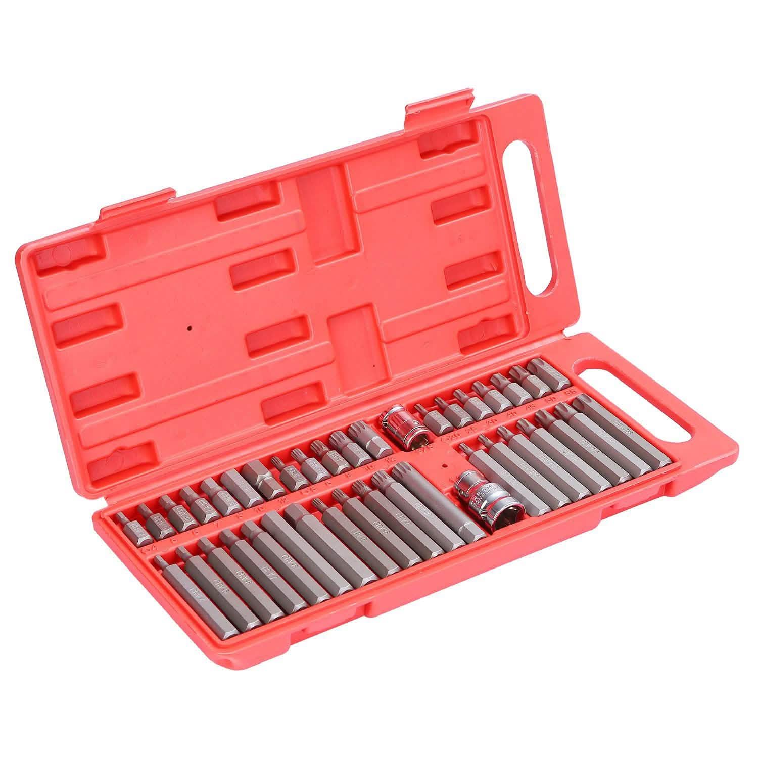 40-Pieces: Socket Bit Set Hex Torx Spine
