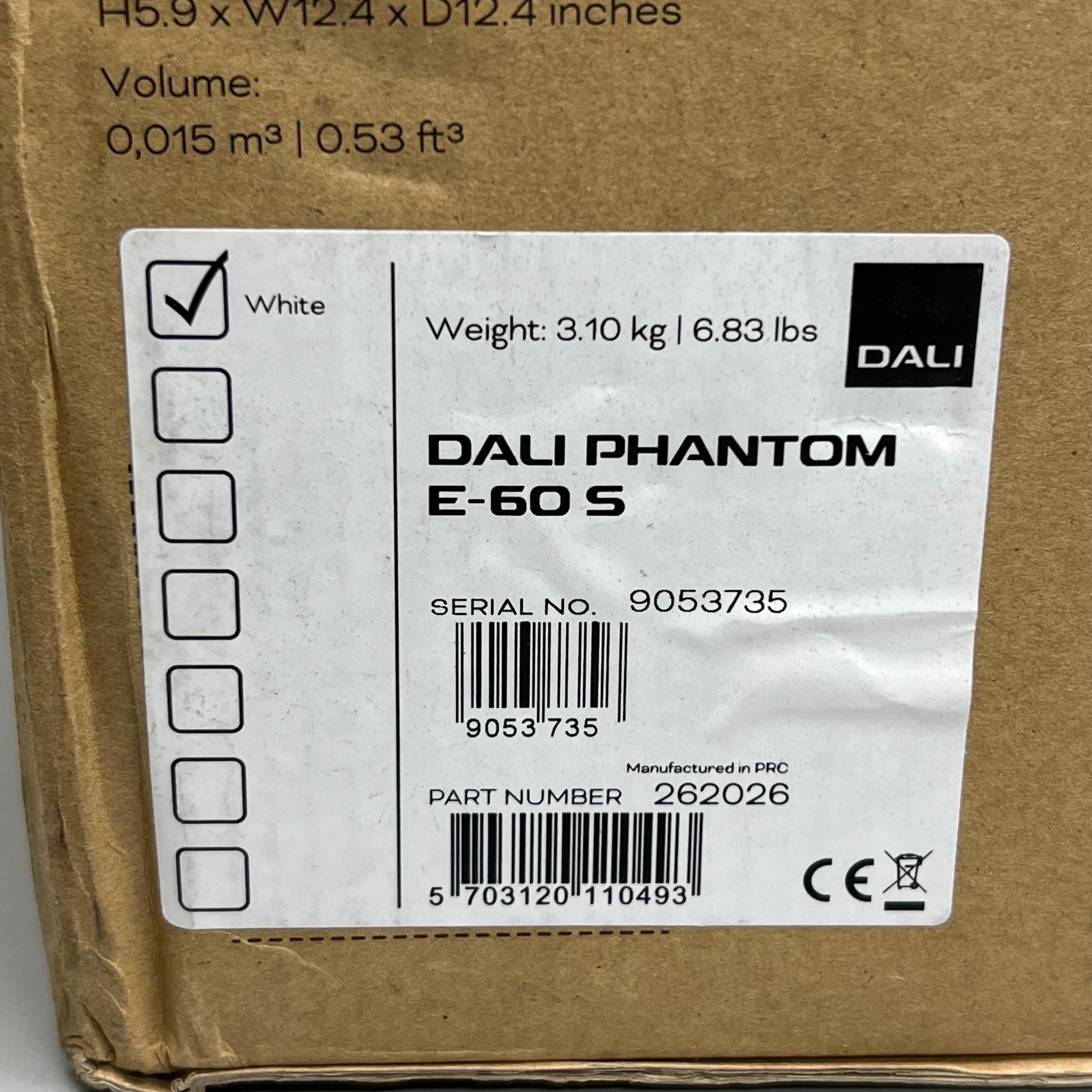 DALI PHANTOM In-Ceiling Stereo Speaker 12.4" White E-60 S Danish Audiophile (New)