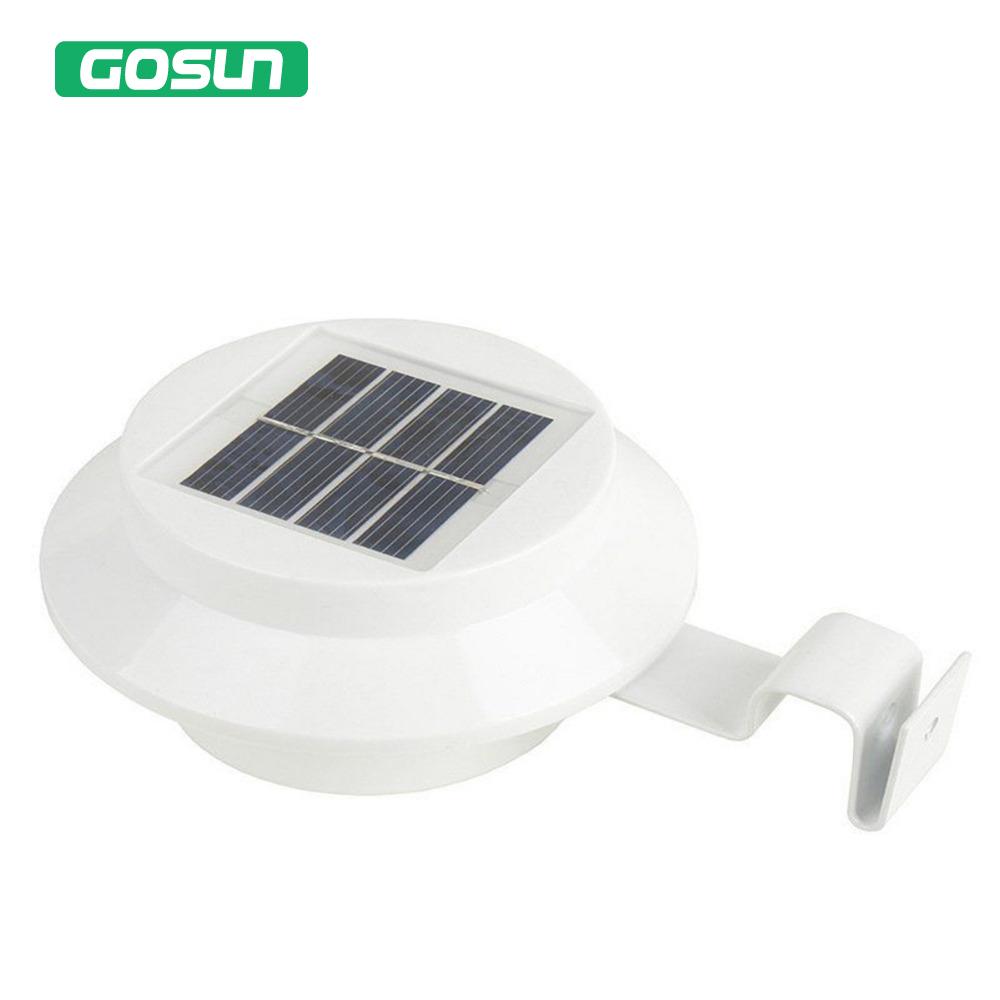 3 leds light sensor control Solar Powered Fence Gutter Solar Lights, Outdoor Security Solar Lamps