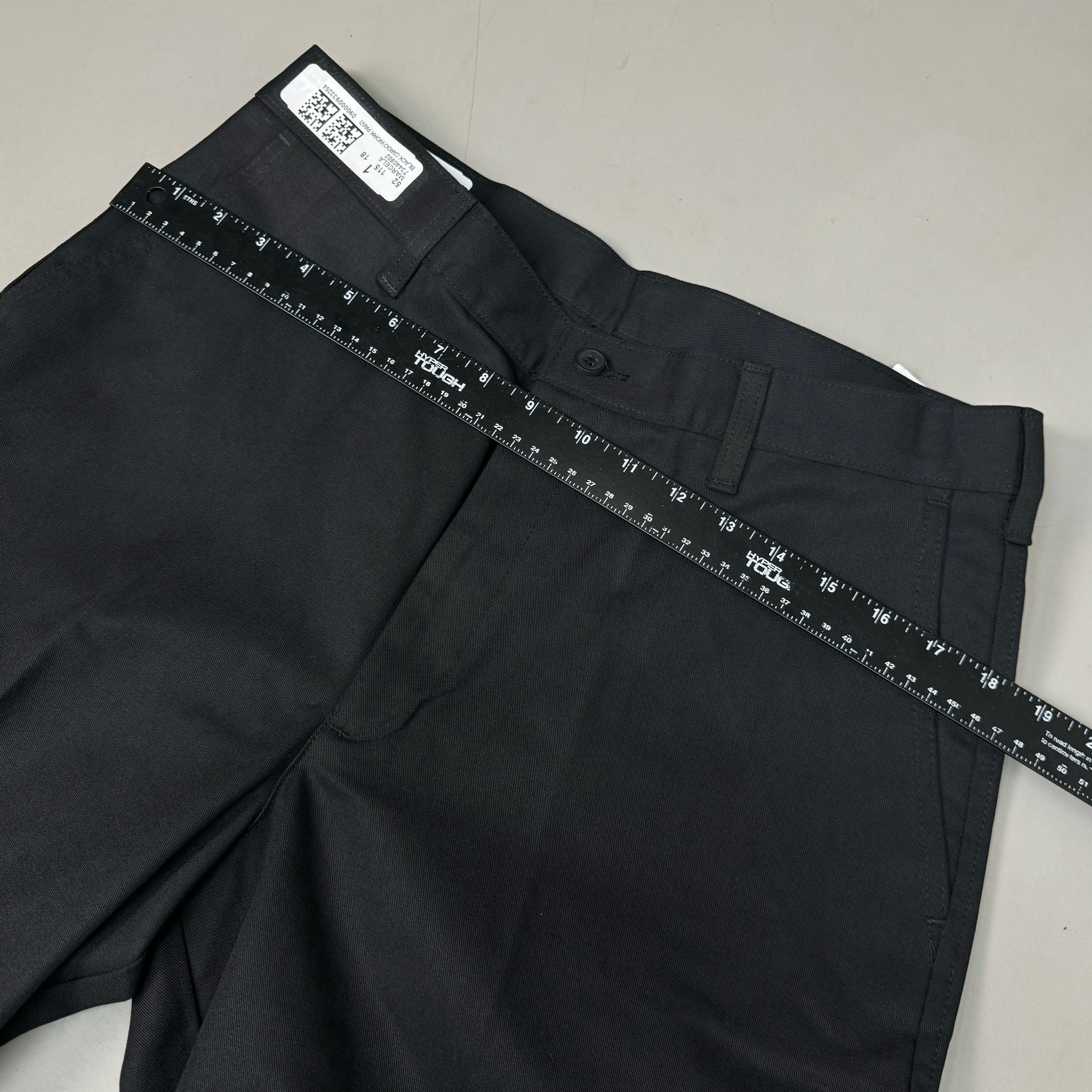 EDWARDS Button Closure Flat Front Cargo Work Pants Men's 34X30 Black 2575-O10