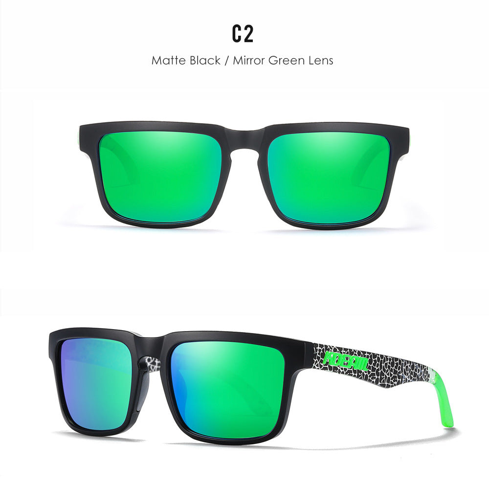 Classic polarized sunglasses for men and women ultra light driving glasses colorful real film sunglasses