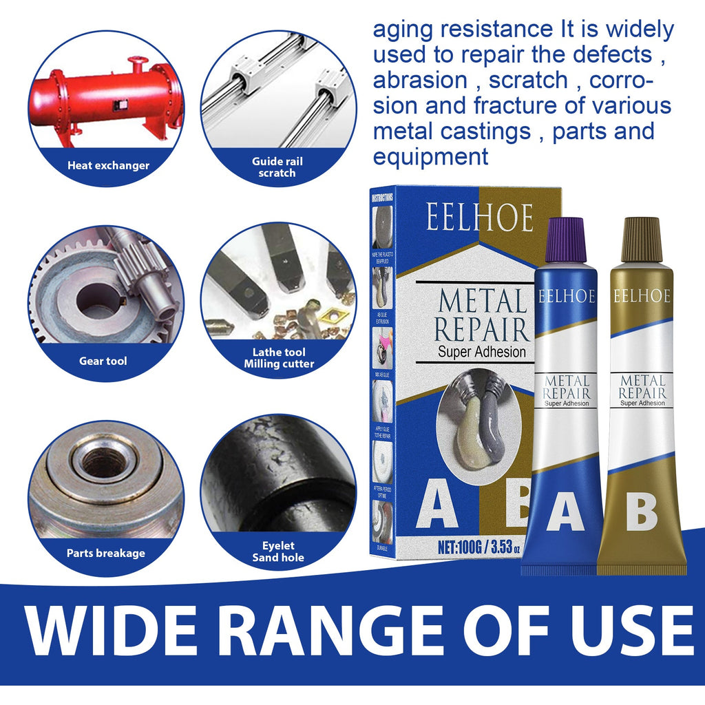 Metal Repair Glue, Crack Plugging Quick Dry High Temperature Welding Metal Repair Agent