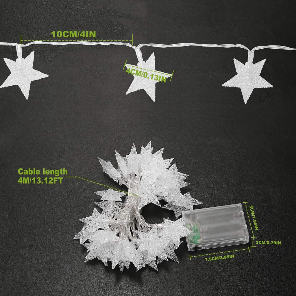40-LED 13.12FT Star Fairy Lights