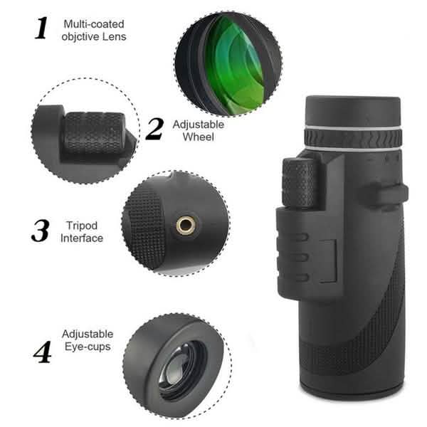 40x60 HD Night Vision Portable Monoculars Telescopes