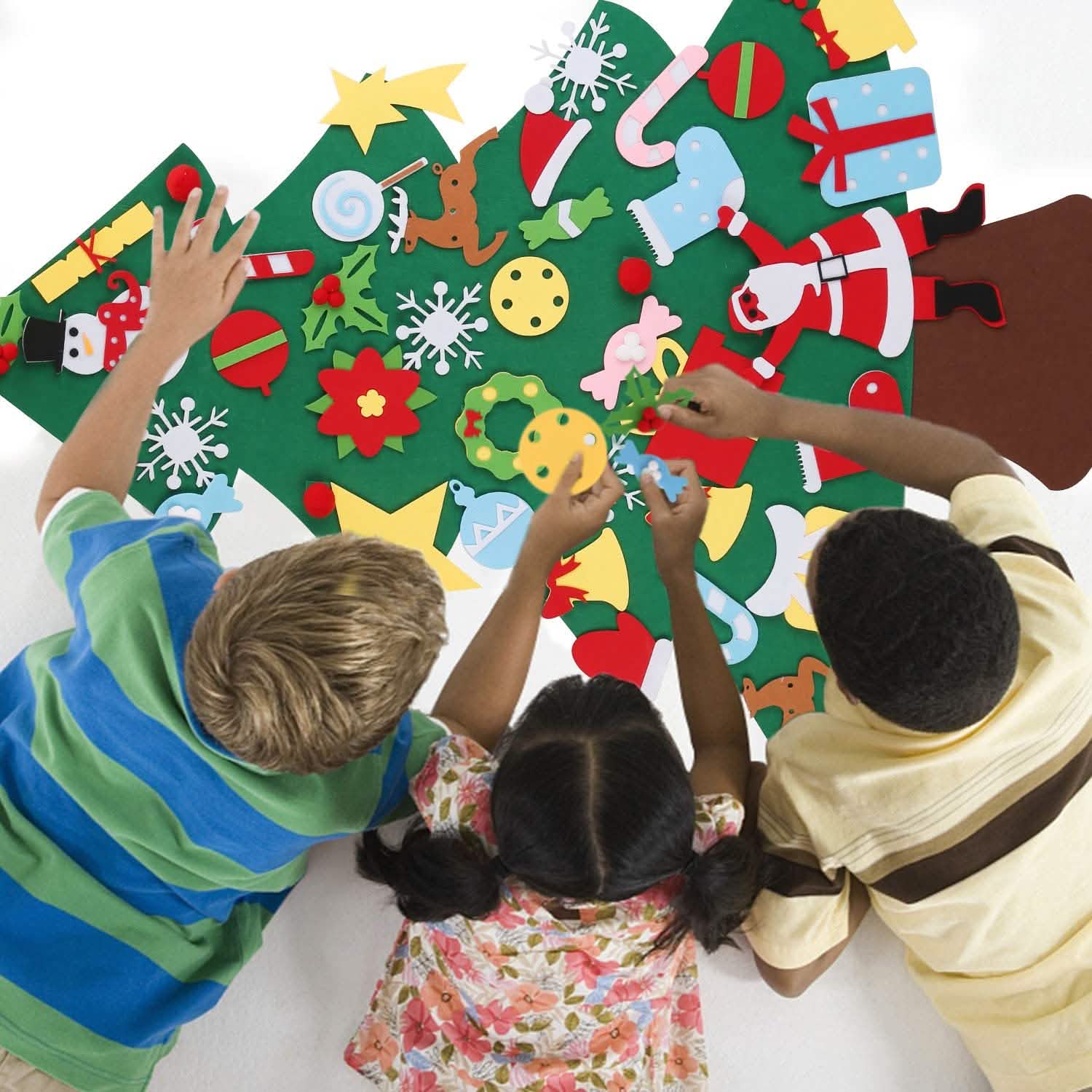 41-Piece: DIY Felt Christmas Tree Detachable Ornaments for Kids