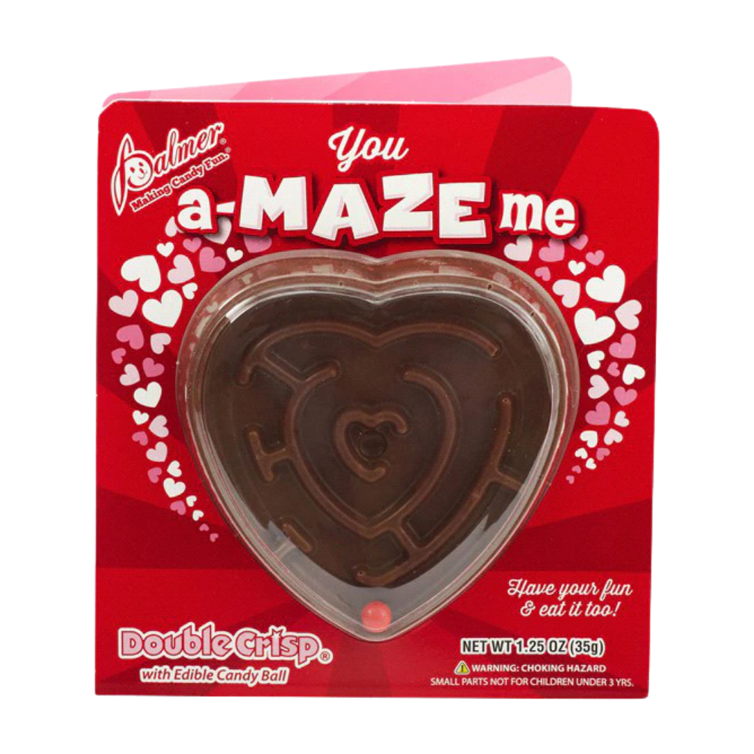 R.M. Palmer You a-MAZE me Double Crisp Valentine Heart Maze (1.25oz)
