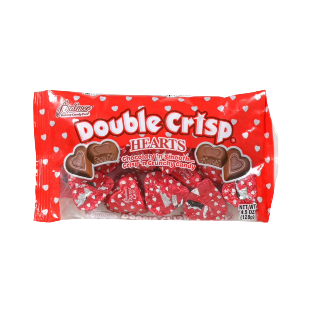 R.M. Palmer Double Crisp Milk Chocolate Flavored Valentine Hearts (4.5oz)