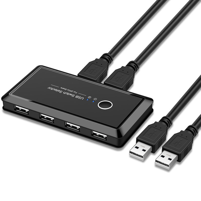 Printer sharer 4-port USB shared with 2 computers mouse and keyboard 2-inch and 4-out automatic switch