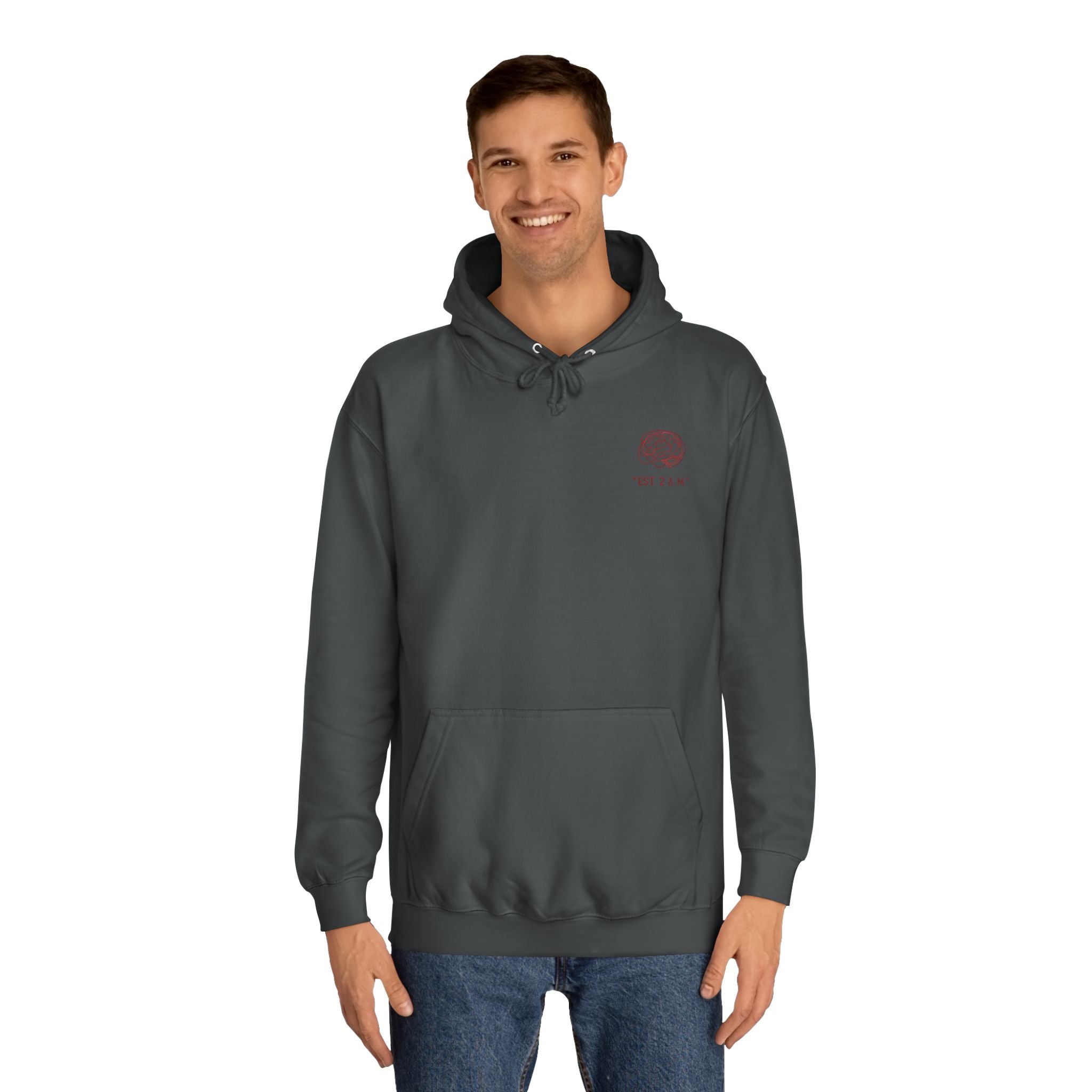 Unisex Overthinking Club Hoodie | Cozy College Gear, Thoughtful Gift for Students, Casual Wear, Relaxed Style, Brainy Humor Apparel