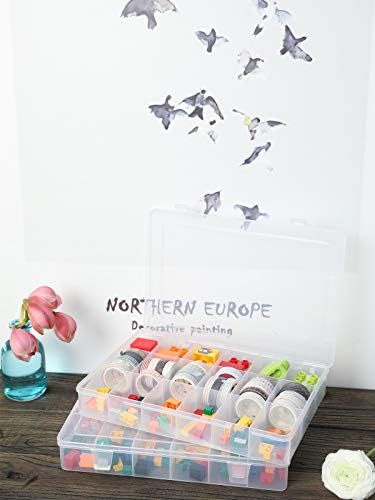Clear Plastic Organizer Box with Dividers for Tools