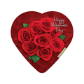 Celebrate with Chocolate Red Roses and Glitter Heart Valentine Box (3.2oz)