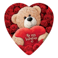 Celebrate with Chocolate Plush Bear Be My Valentine Heart Box (6oz)