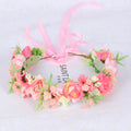 Bridal Fairy Flower Wreath Fabric Flower Starry Sky Headwear Children's Travel Photography Performance Hair Accessories Headrings