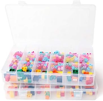 Clear Plastic Organizer Box with Dividers for Tools