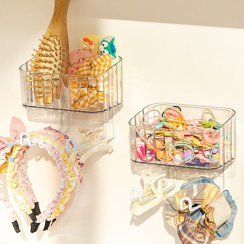 Hair accessory storage box children's non perforated headband hair hoop wall hanging