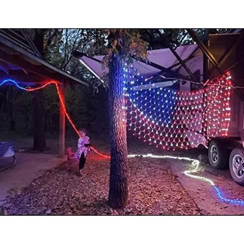 420 LED American Advanced Flag String Lights