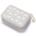 Portable Lipstick Case with Mirror Brand Design Genuine Leather Cosmetic Bag Pouch Ladies Cosmetics Organizer Pouch Box Wallet