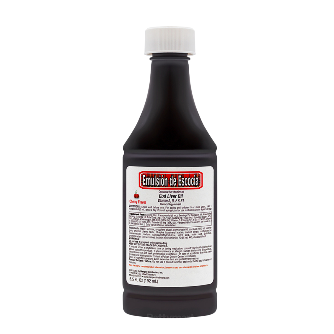 Emulsión de Scott Cod Liver Oil Cherry Flavor (6.5oz)