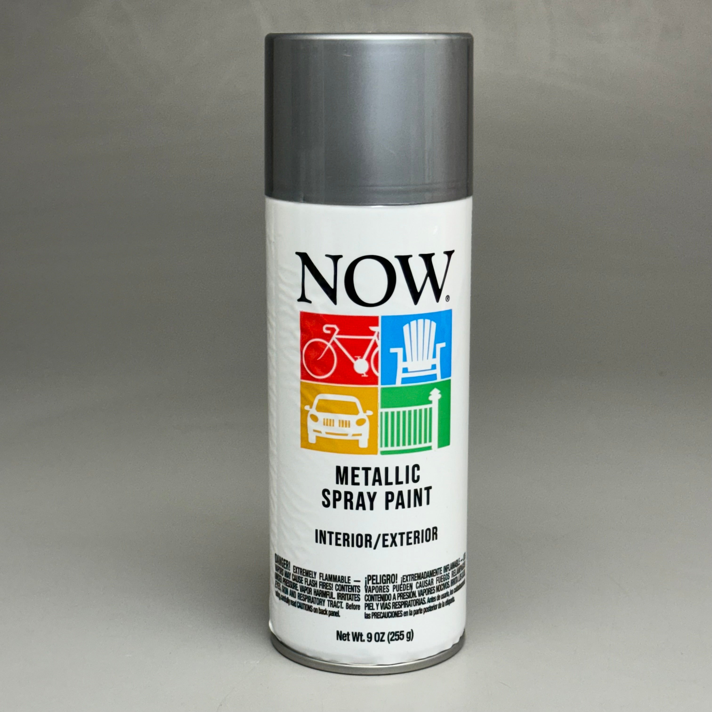 NOW (6 PACK) Metallic Enamel Spray Paint 9oz Interior/ Exterior