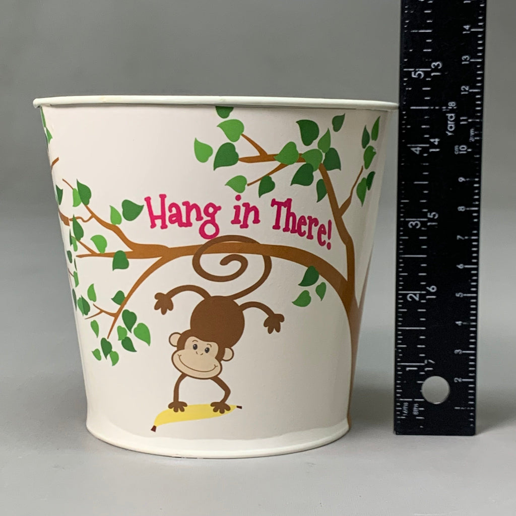 1800FLOWERS 8-Pack Of Damask Metal Buckets Hang in There W/ Liners 4” 77202 (New)
