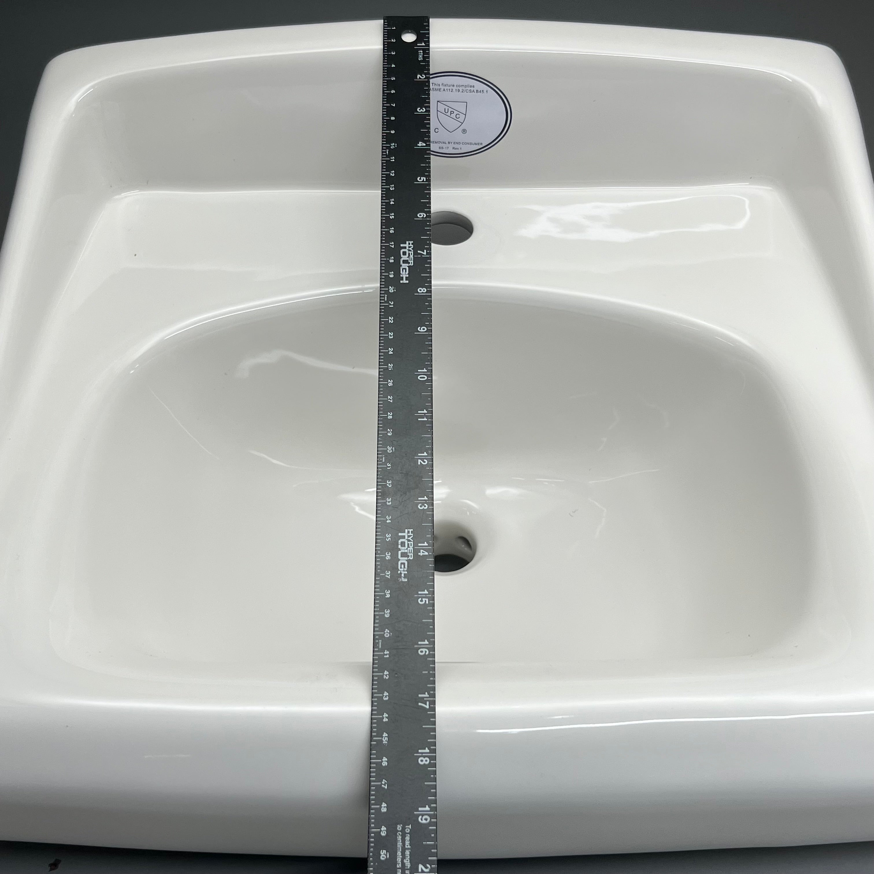 SLOAN Vitreous China Wall-Mounted Backsplash Lavatory Sink White SS3103