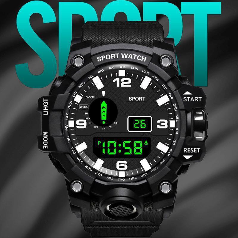 Multi functional outdoor men's electronic watch for male and female students running sports watch