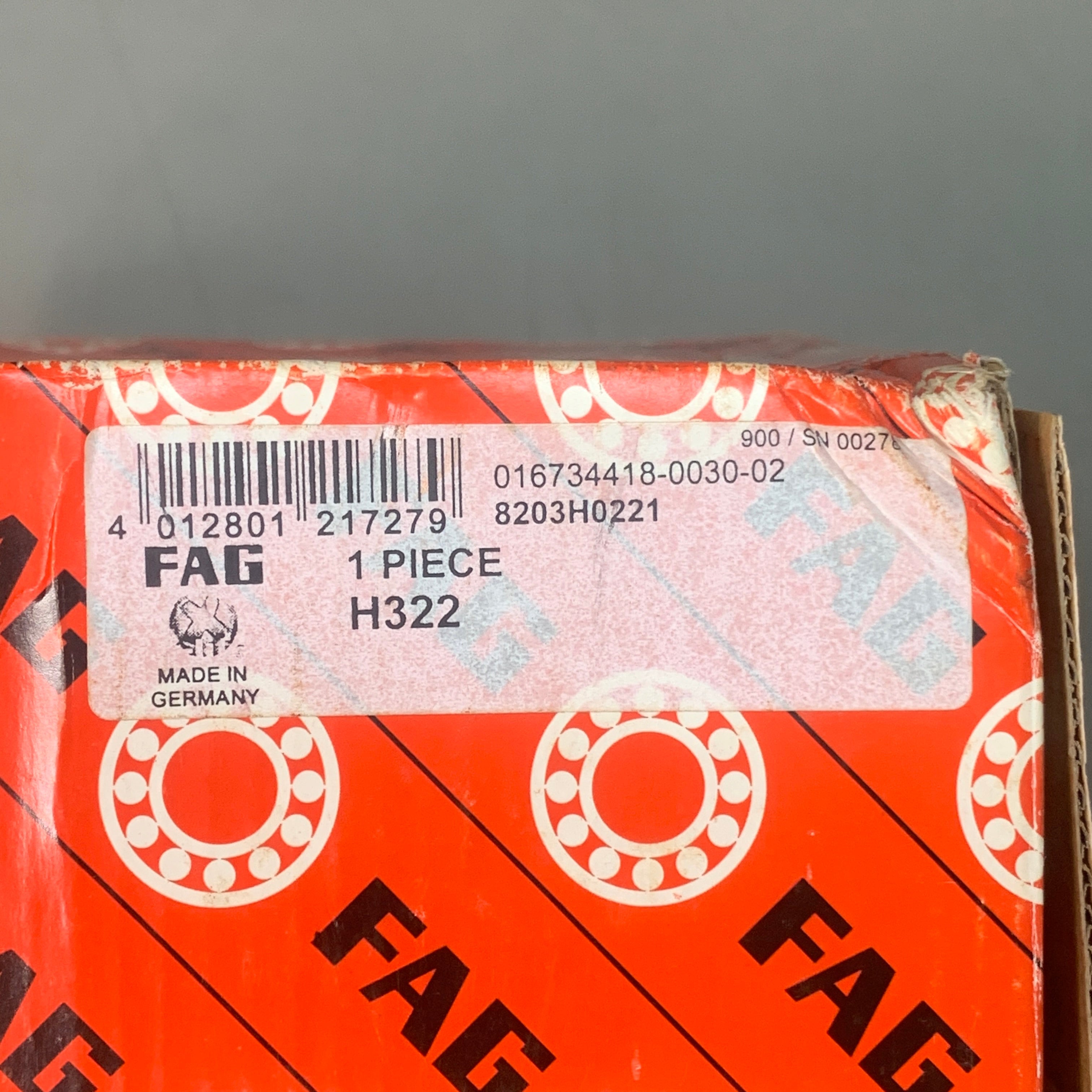 FAG BEARING H322 Adapter Sleeve 100mm Shaft & Lock Nut & Washer Bearings H322 (New)