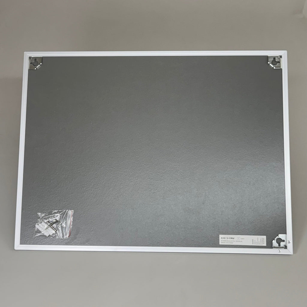 UNIVERSAL Natural Cork Board w/ Satin Finished Aluminum Frame 24"X18" UNV-43612