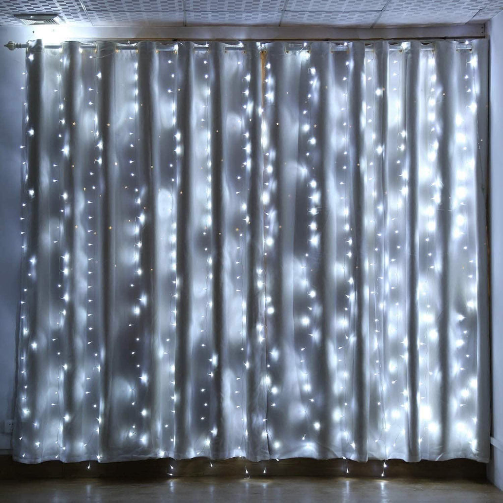 448 LED 6.6 x 19.6 Ft. LED Curtain Lights with 8 Light Modes and Memory Function