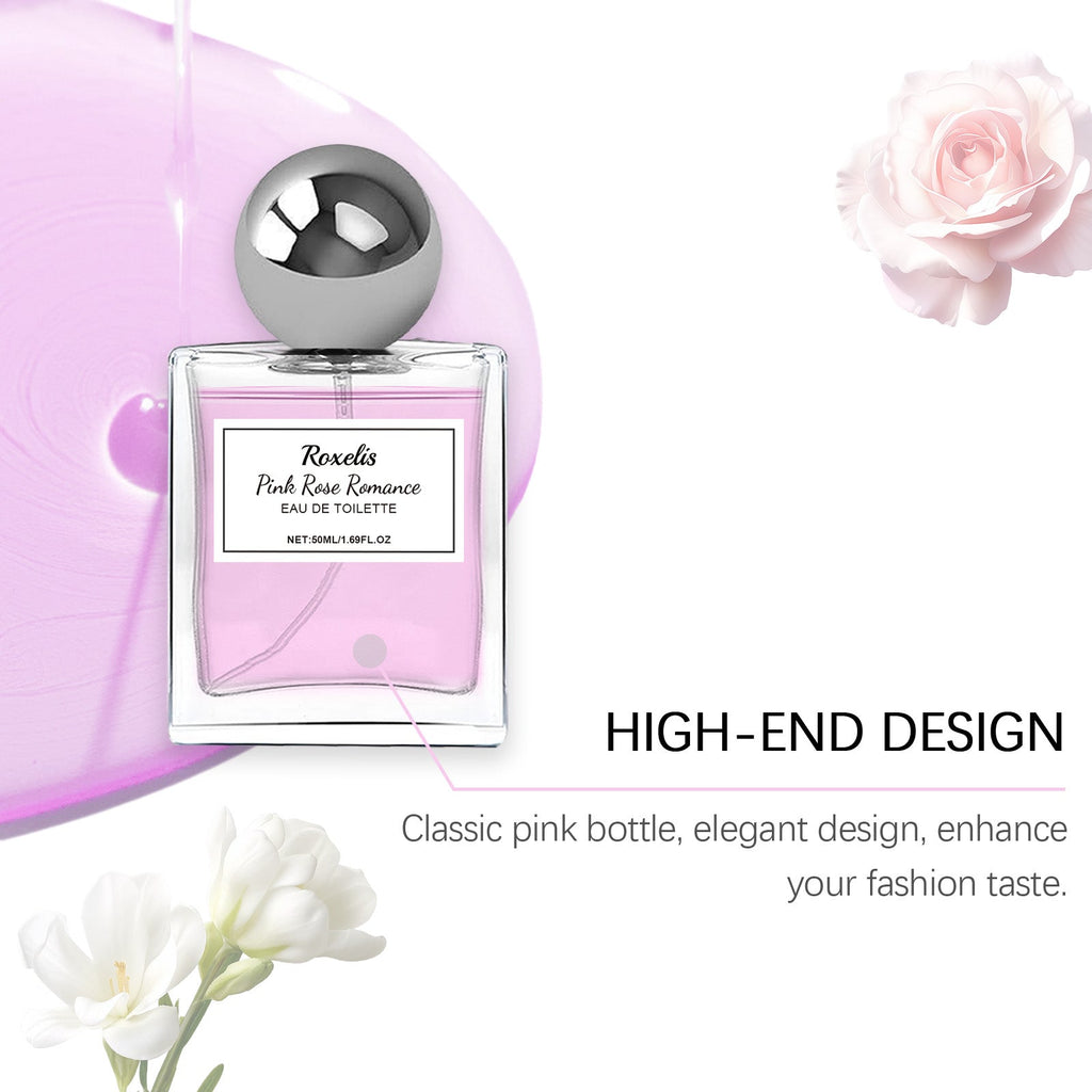 Roxelis Pink Rose Charm Perfume, Pink Rose Lasting Charm Perfume Cologne Pheromone Fragrance