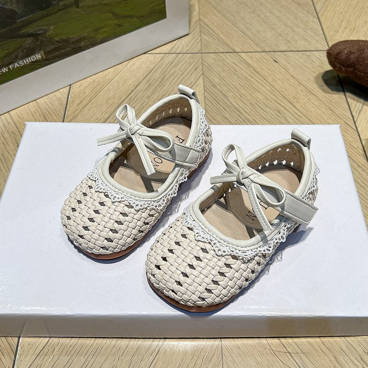 Children's Fashion Hollow Princess Shoes Summer New Style Girls' Soft Bottom Hollow Baotou Little Girls' Anti Slip Sandals