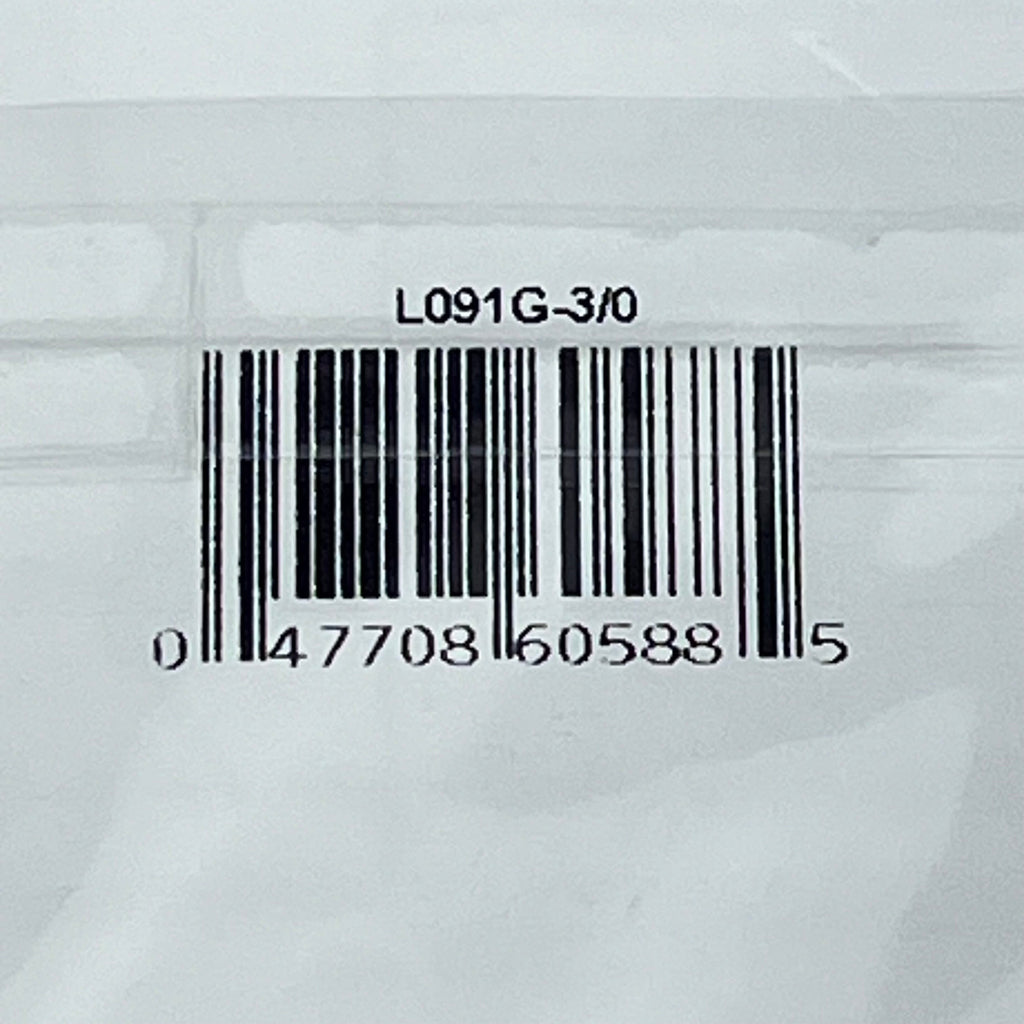 EAGLE CLAW (5 PACK) Round Bend for Soft Plastics/Worm Black #3/0 6pc L091G-3/0