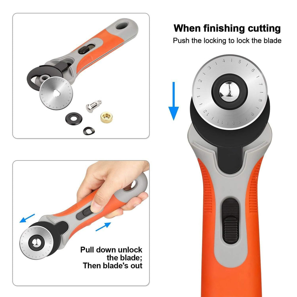 45mm Rotary Cutter Set with 8 Replacement Blades