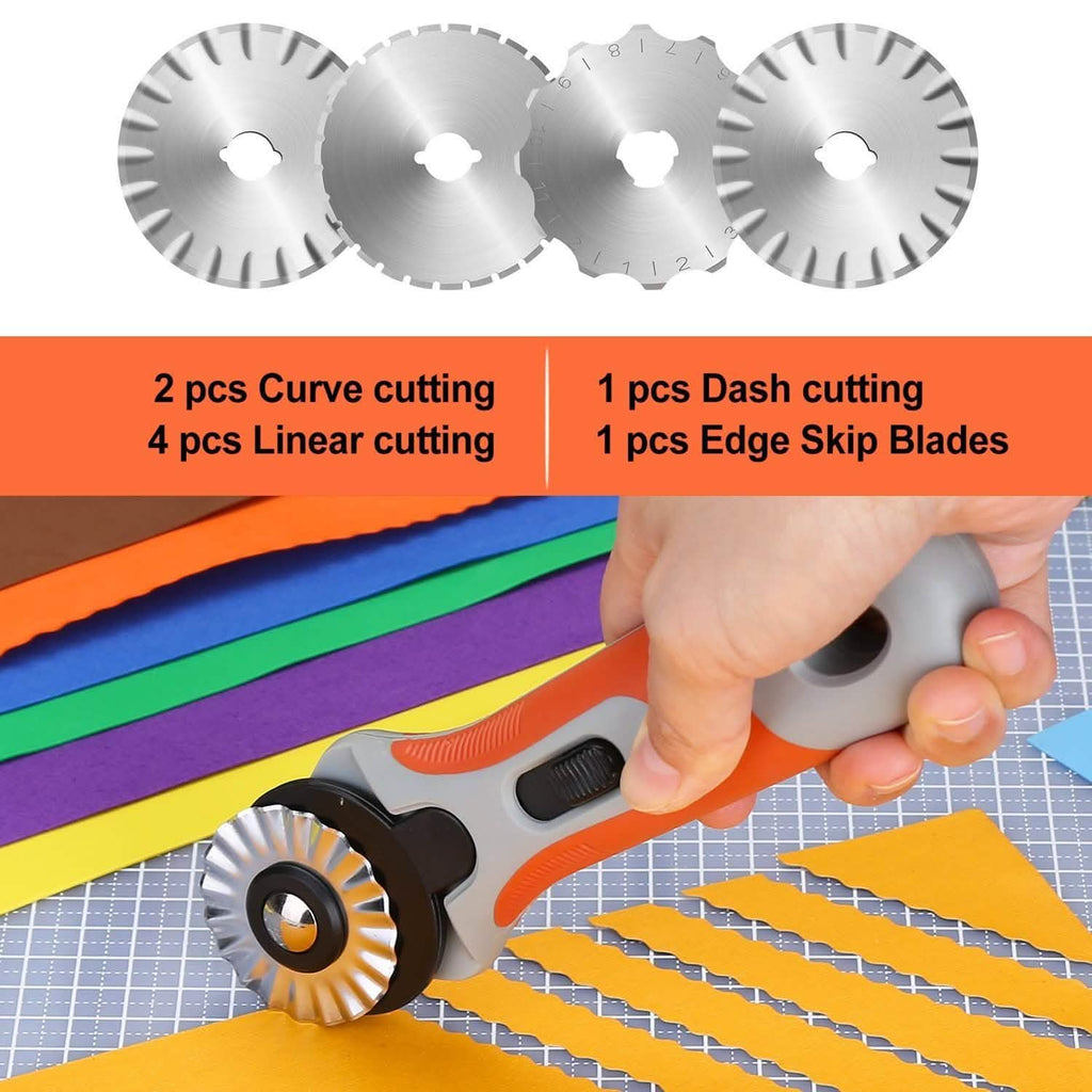 45mm Rotary Cutter Set with 8 Replacement Blades