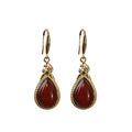 S925 Silver Gold Plated Jewelry Water Drop Blood Pearl Drop