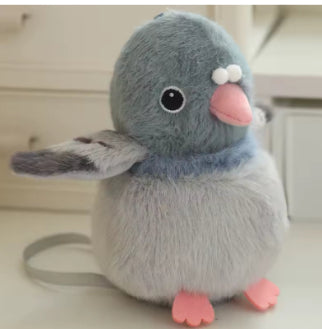 Cartoon Parrot Plush Toy Pendant For Girls Bags And Keychains