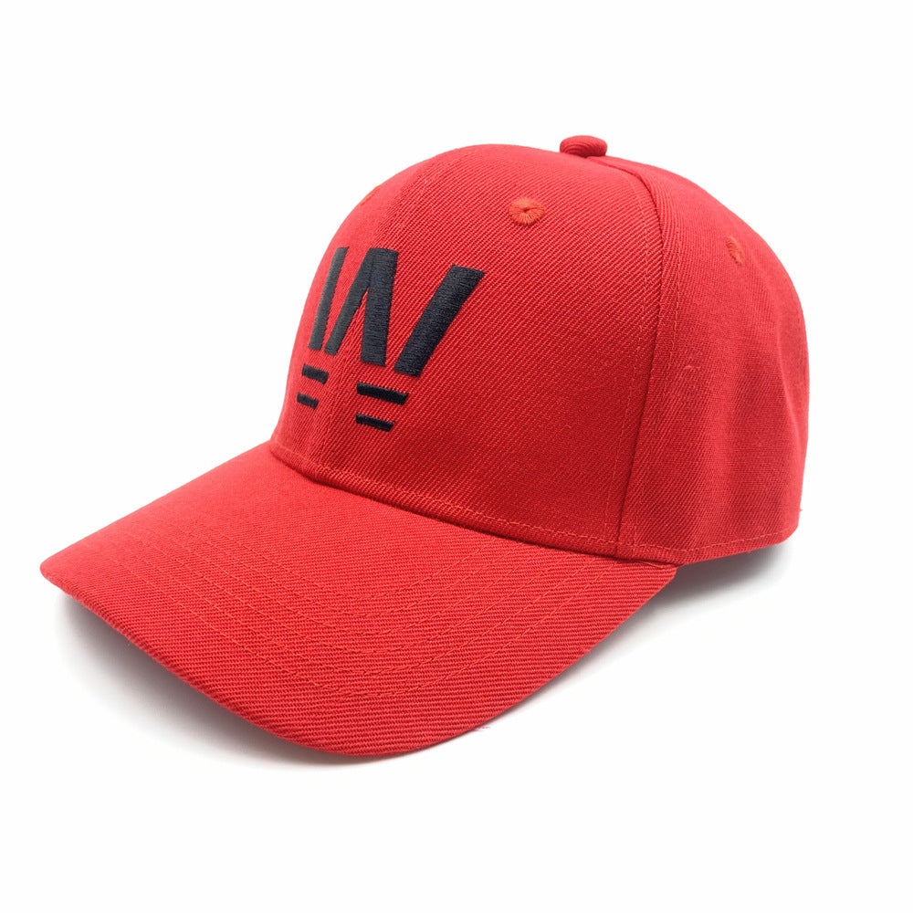 Anime soccer player hat embroidered red baseball cap duckbill cap