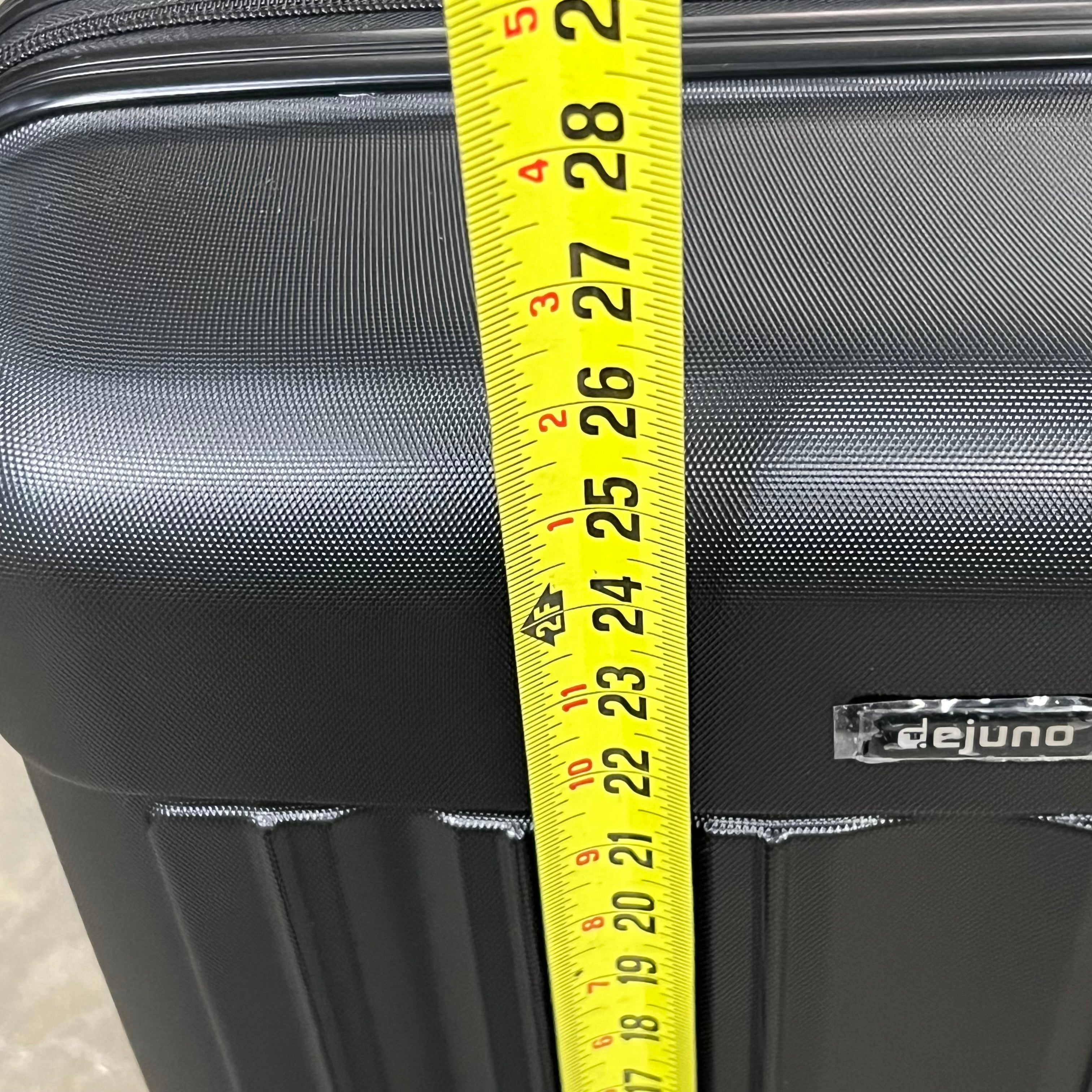 DEJUNO (3 PACK) Light Weight Expandable Spinner Rolling Suitcase Set BLACK 2207DJBF