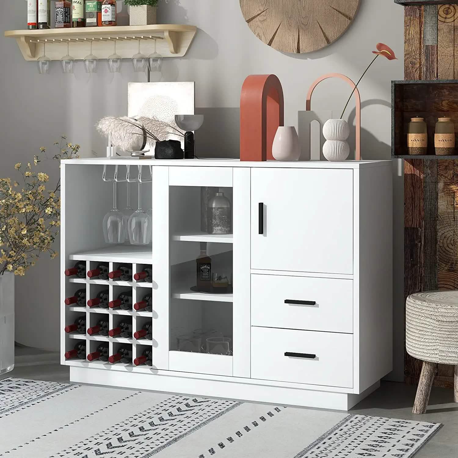 47" Console Dining Table Buffet Sideboard
