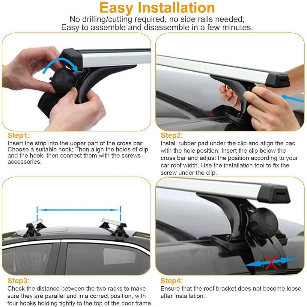 47.24-Inch Universal Top Roof Rack Cross Bar