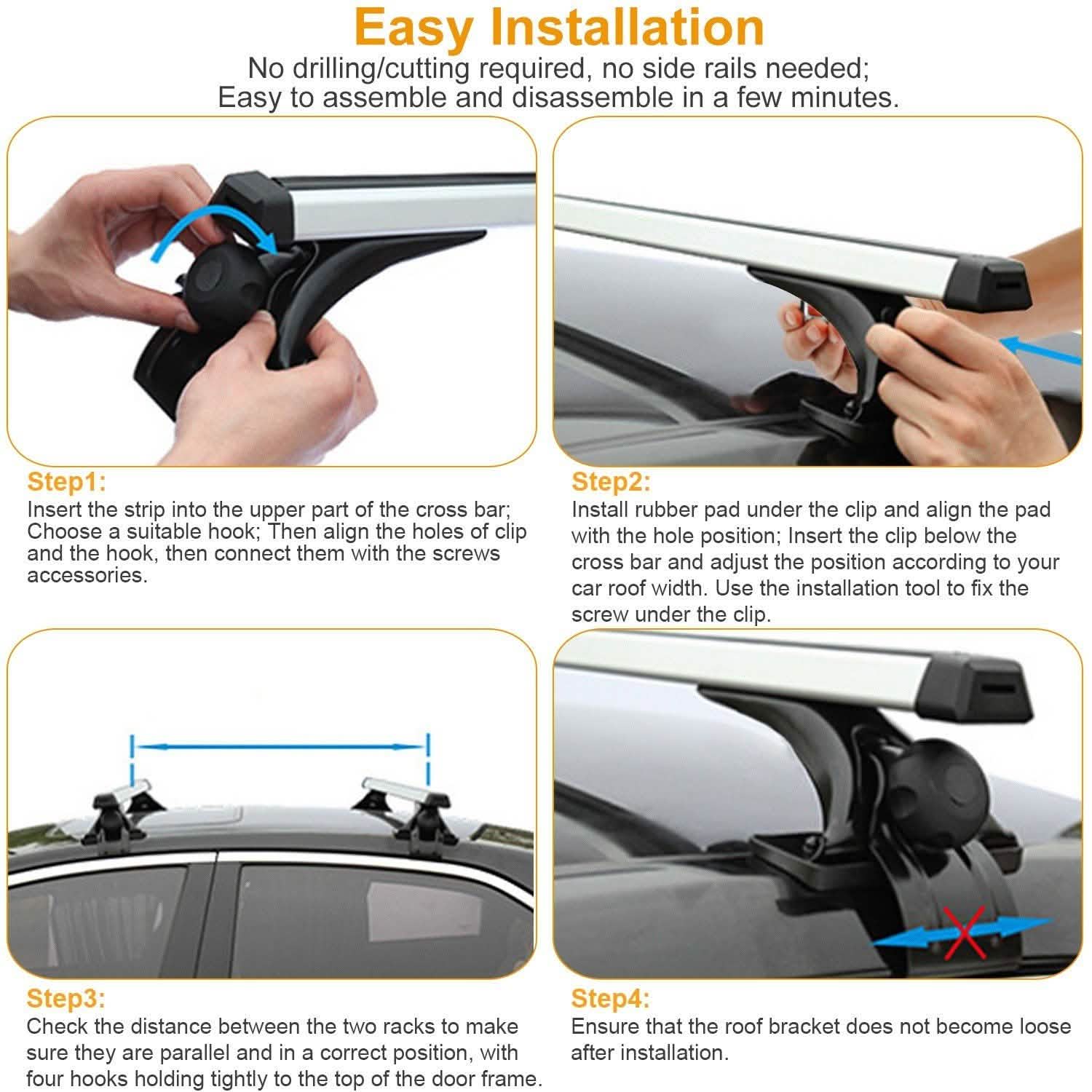 47.24-Inch Universal Top Roof Rack Cross Bar